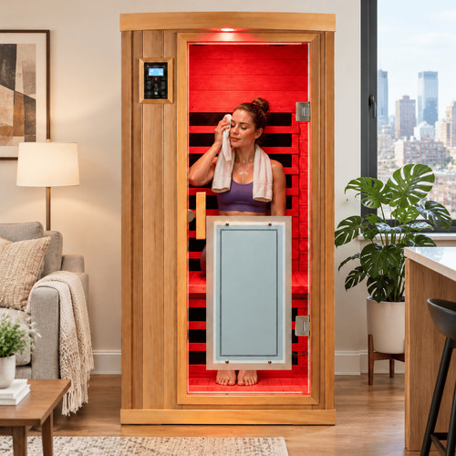 Red cedar sauna far infrared - red,